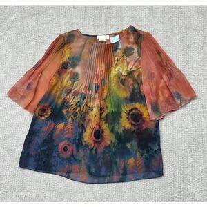 Brand Label Women's Pink/Navy Short Sleeve Shirt Size XS #56538